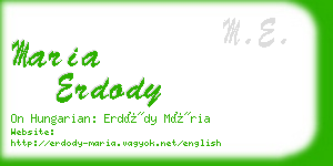 maria erdody business card